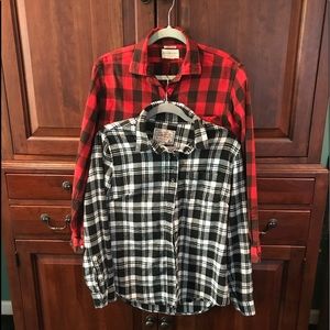 2 button flannel shirts Ralph Lauren / Jachs